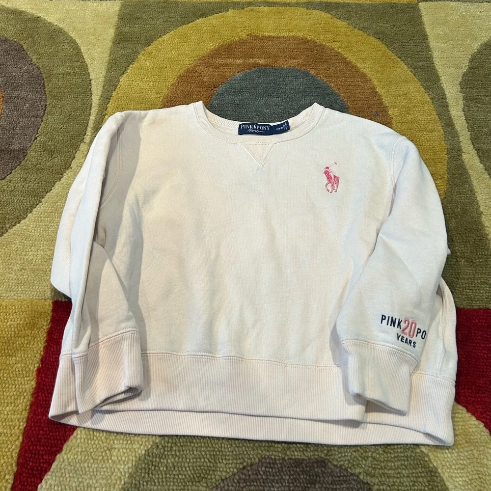 Ralph Lauren Pink Pony Logo Sweatshirt Together in Pink 20 Years Girls Medium